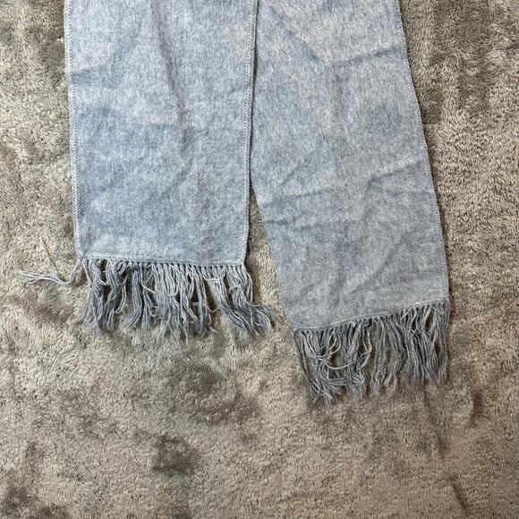 Peruvian Link Alpaca Collection Scarf Made in Peru Gray Fringe - Picture 4 of 5